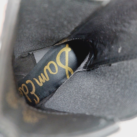 NEW Sam Edelman Suzette Black Patent Leather Western Boots K240 - Picture 11 of 13